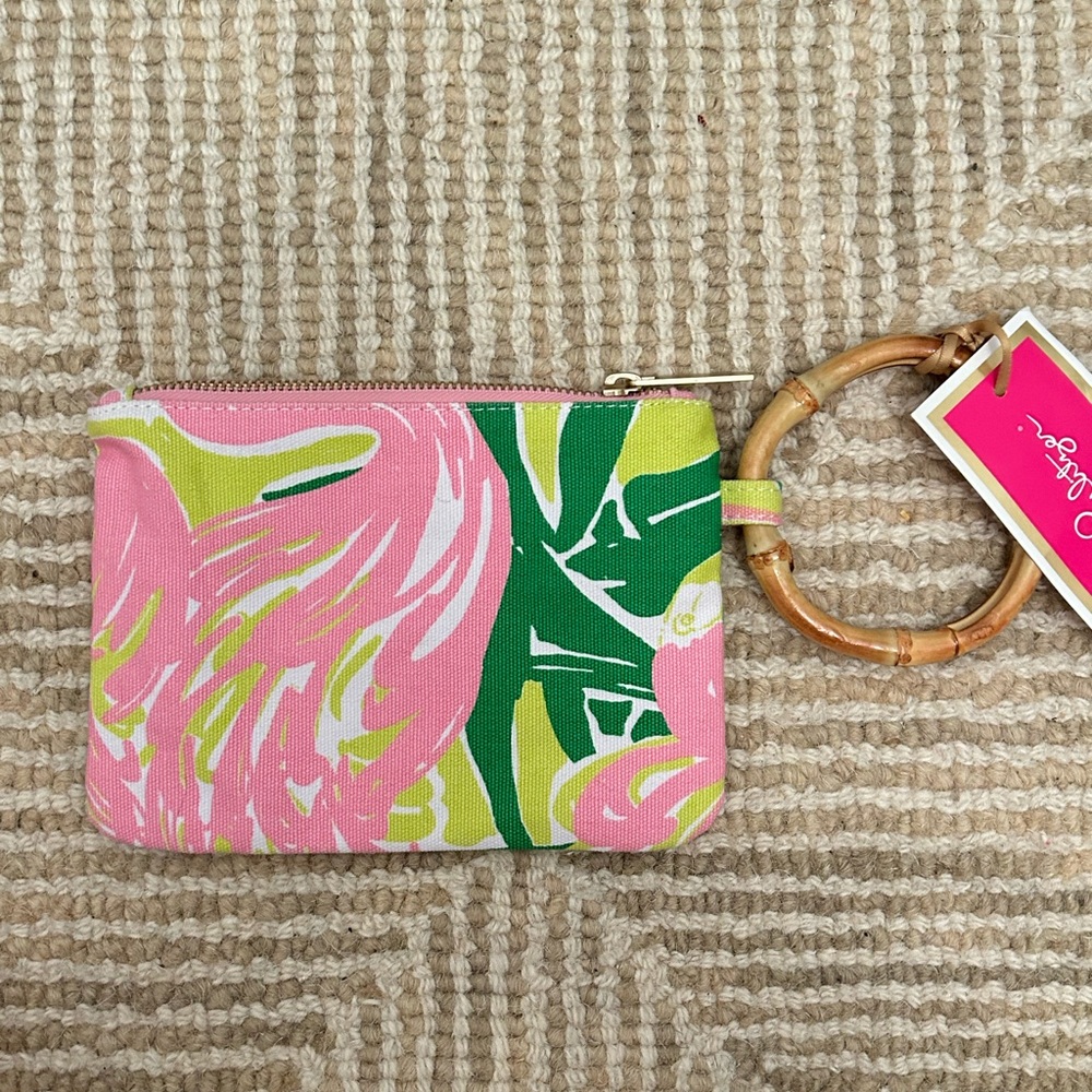 Lilly Pulitzer at Target Green and Pink Floral Wristlet - Picture 2 of 4